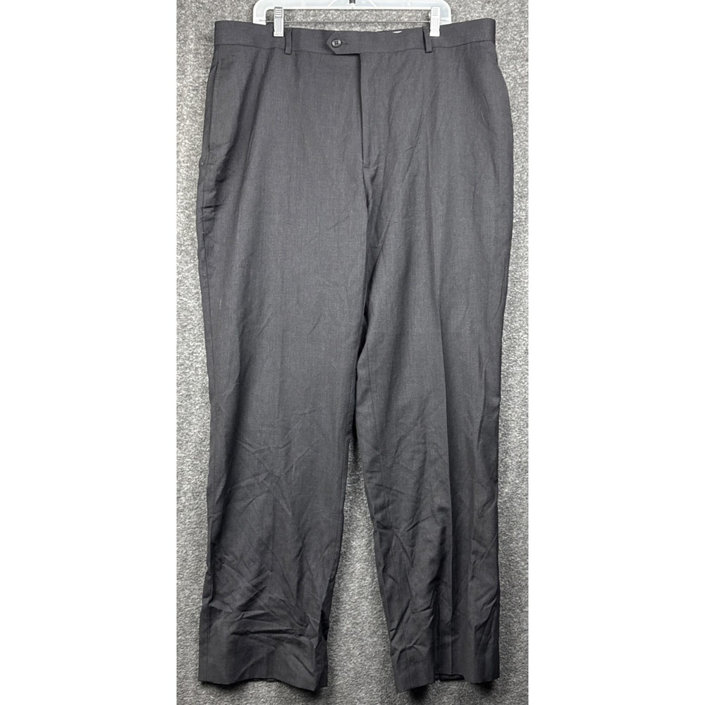 Wilke Rodriguez Dress Pants Mens 39x32 Black 100% Wool‎ Slacks Formal